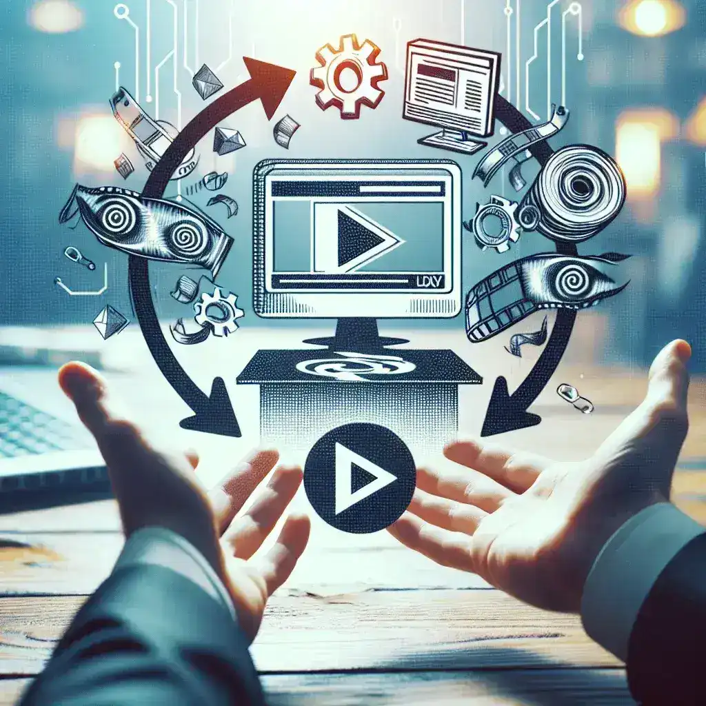 "Ilustração passo a passo mostrando como baixar vídeos do YouTube de forma segura e eficiente, destacando as ferramentas e métodos utilizados no guia completo do artigo 'Como Baixar Vídeos do YouTube'."